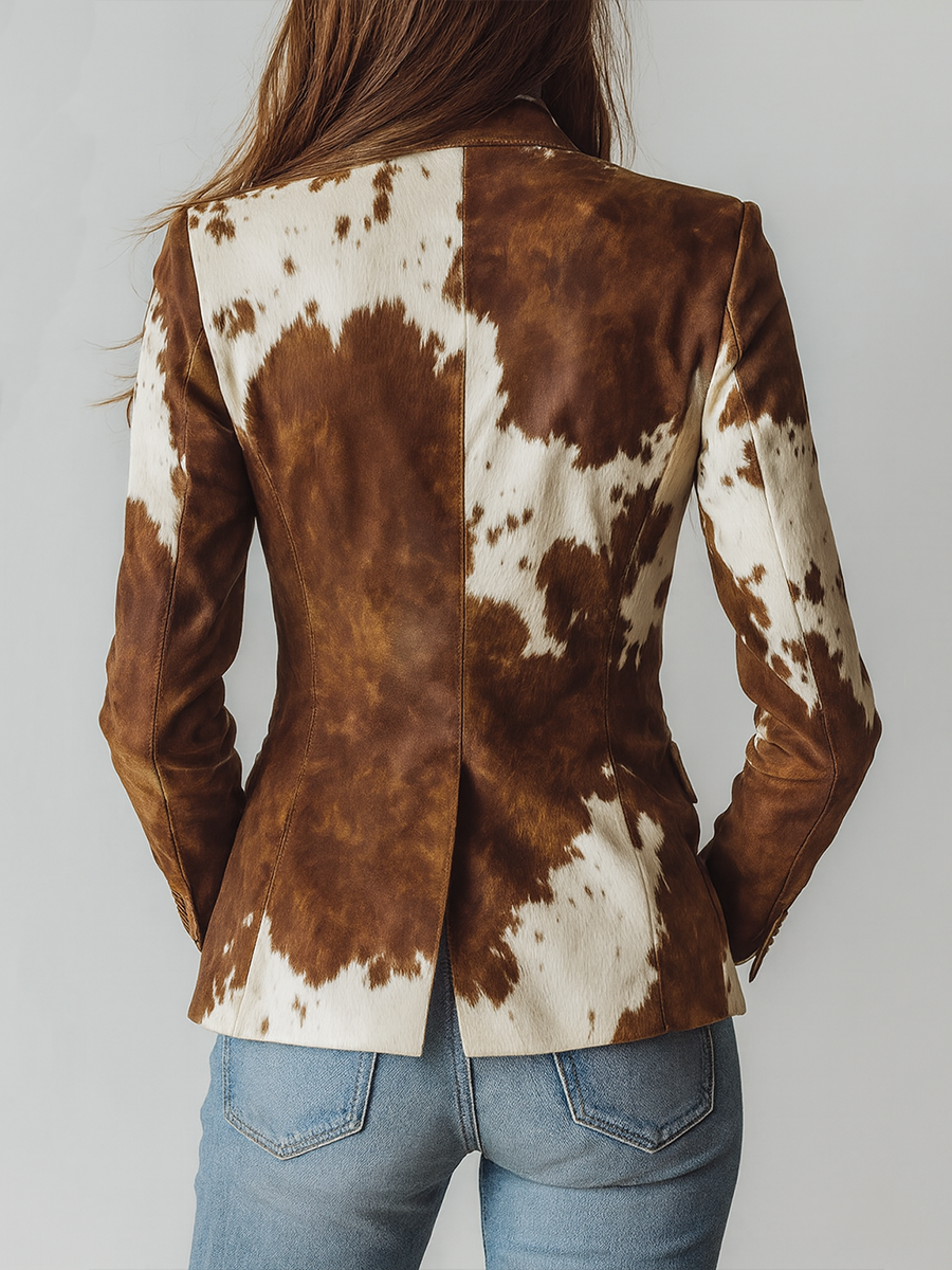 Miljøvenlig vintage blazer med koprint