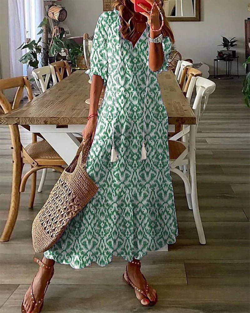 Luna — Midikjole i boho-stil