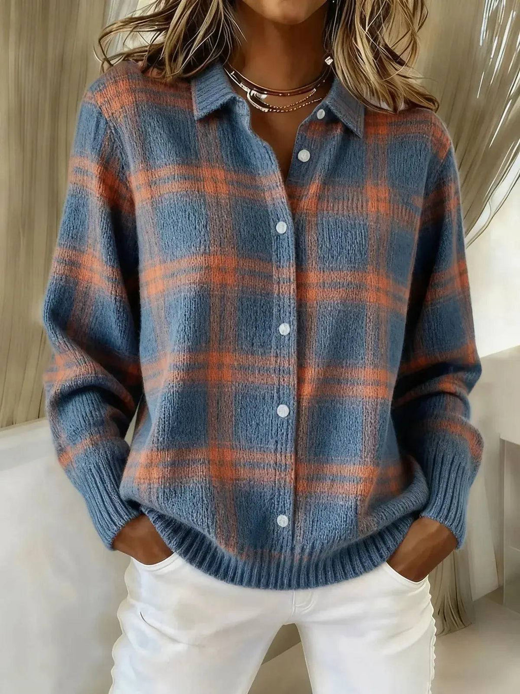 Cosette | Ternet cardigan med skjortekrave