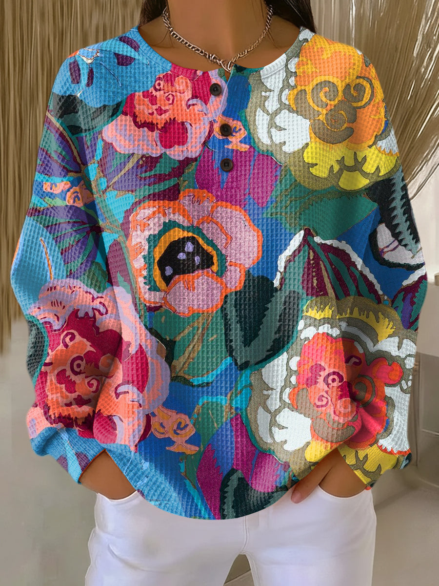 Rosalba | Sweater i dobbelt vaffelstrik