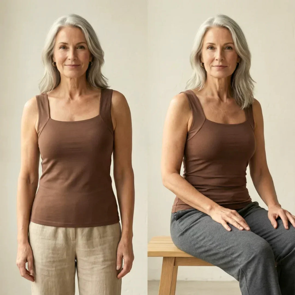 Roxanne | Tanktop med indbygget komfort-BH
