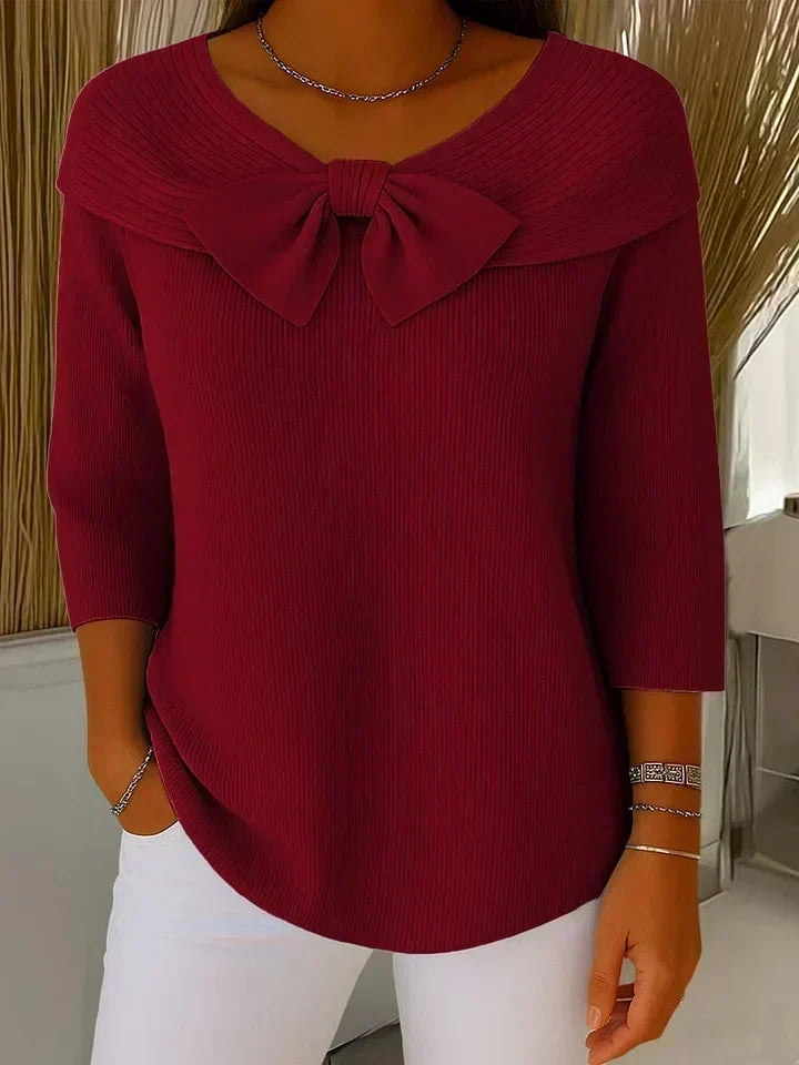 Tivella | Sweater med sløjfekrave