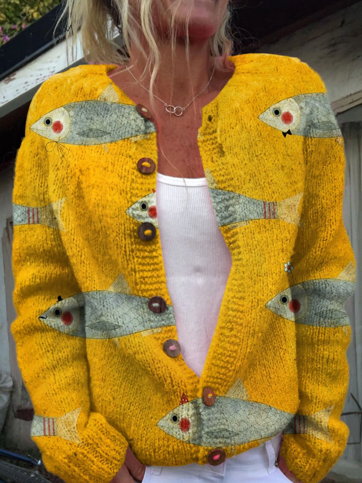 Anouk™ – Strikket vintagecardigan