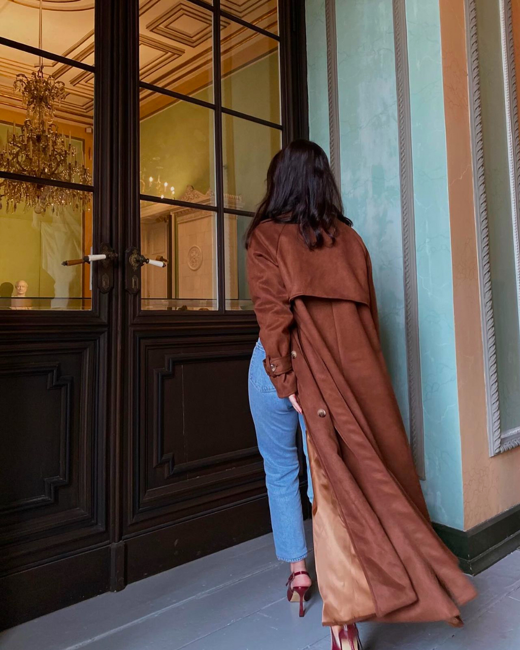 Guendalina – Trenchcoat i ruskind