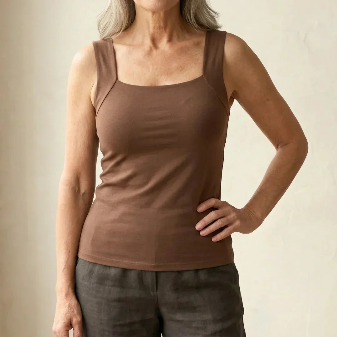 Roxanne | Tanktop med indbygget komfort-BH
