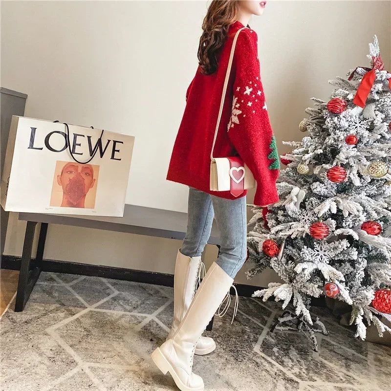 Colomba | Oversized julesweater med honningkagemænd