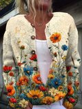 Tansy™ – Cardigan med blomstret vintageprint