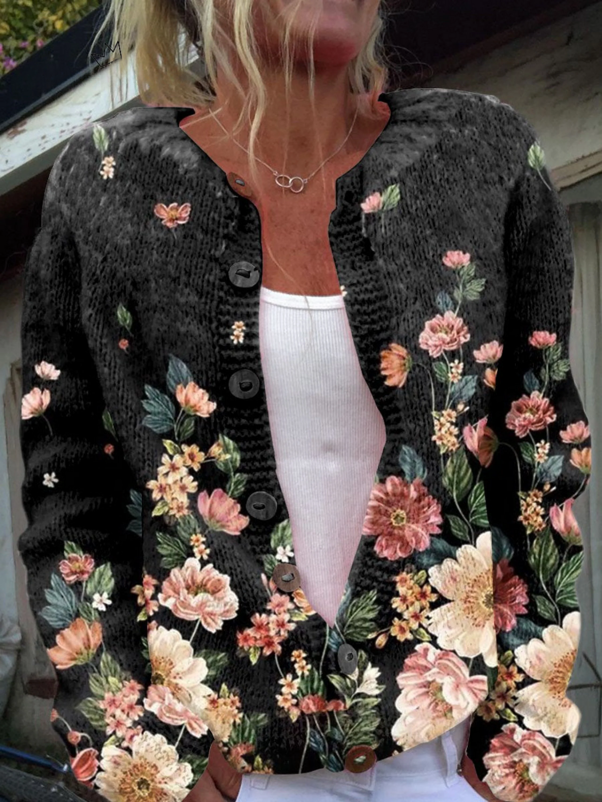 Kivara™ – Blomstret vintagecardigan