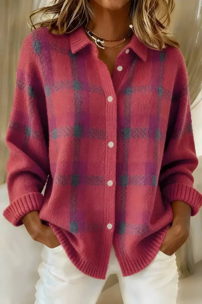 Cosette | Ternet cardigan med skjortekrave