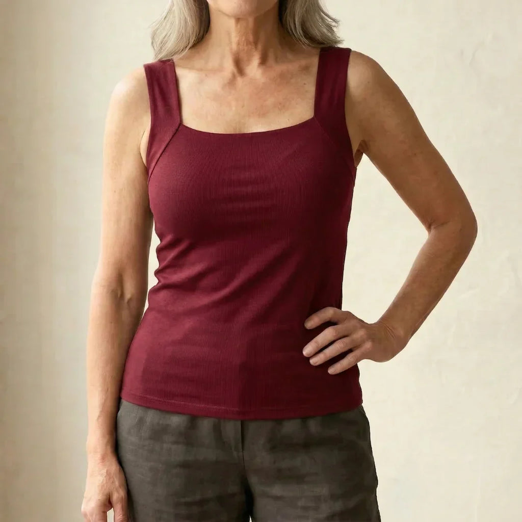Roxanne | Tanktop med indbygget komfort-BH