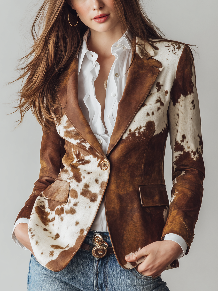 Miljøvenlig vintage blazer med koprint