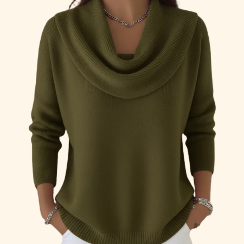 Juliette | Sweater med draperet halsudskæring