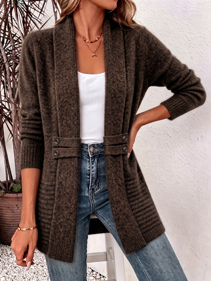 Sophie – Let strikket slå-om cardigan