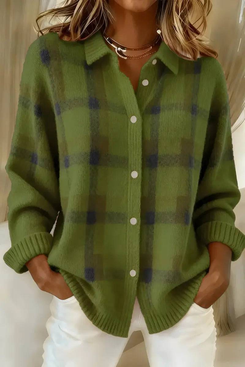 Cosette | Ternet cardigan med skjortekrave