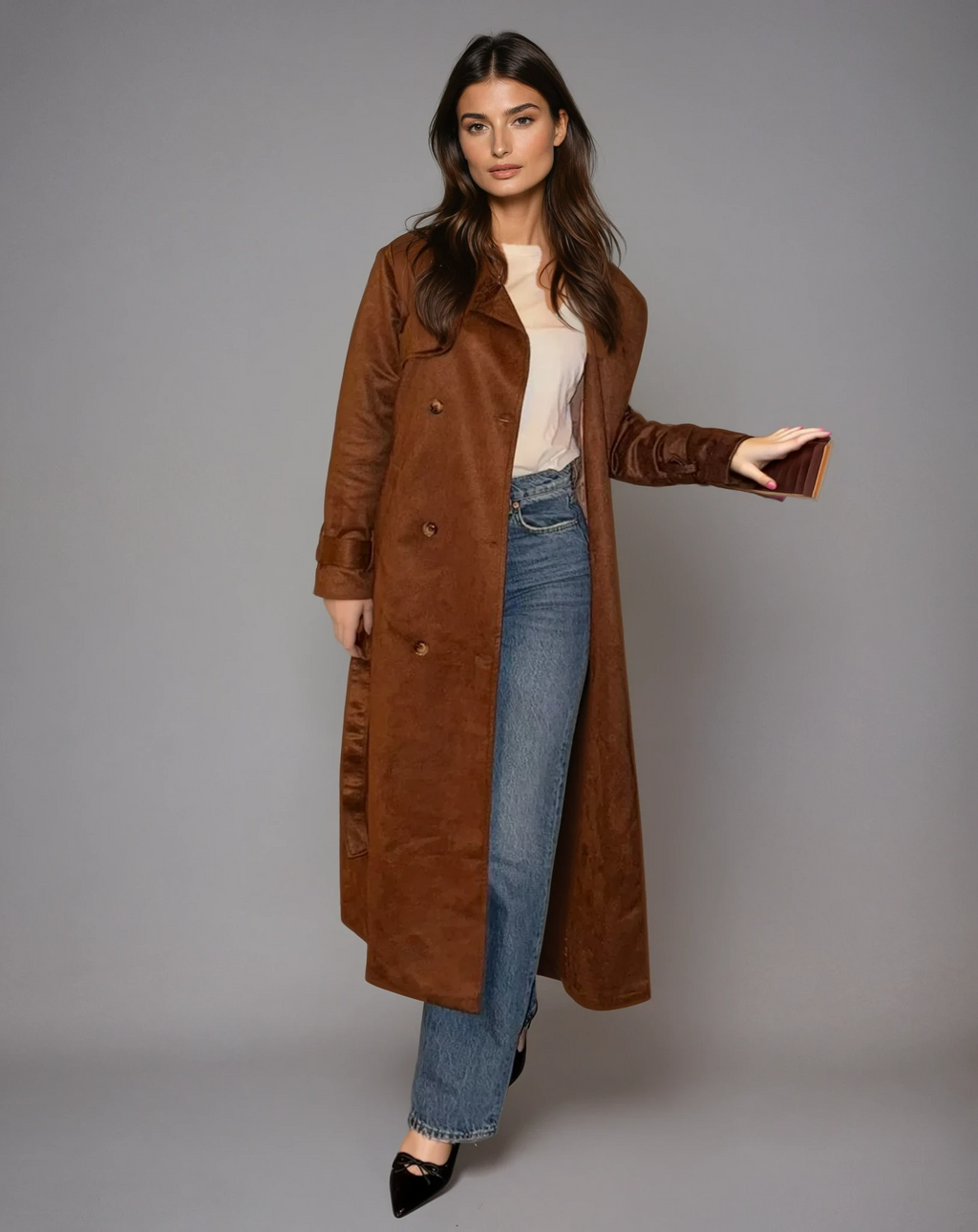 Guendalina – Trenchcoat i ruskind