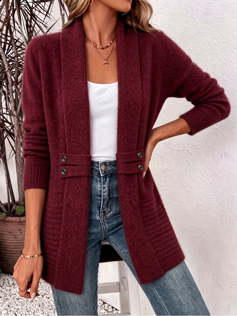 Sophie – Let strikket slå-om cardigan