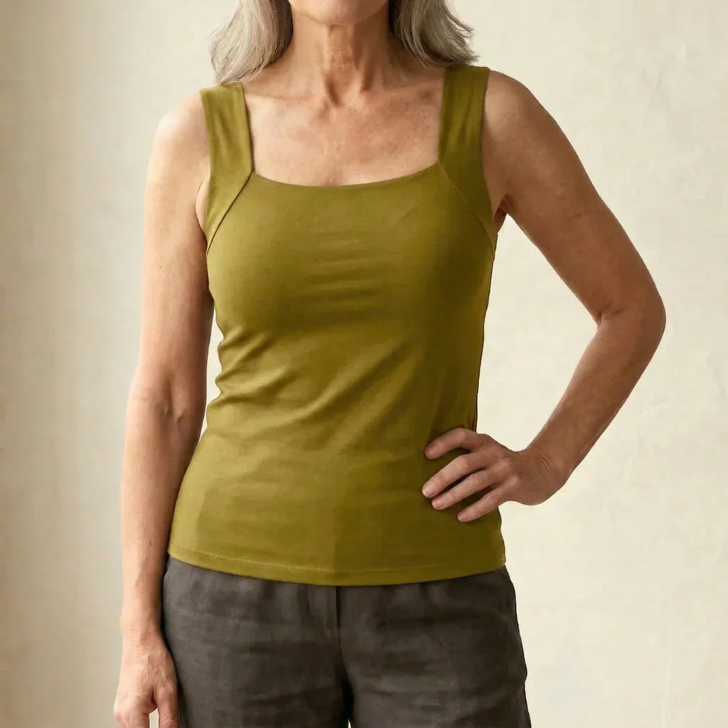 Roxanne | Tanktop med indbygget komfort-BH