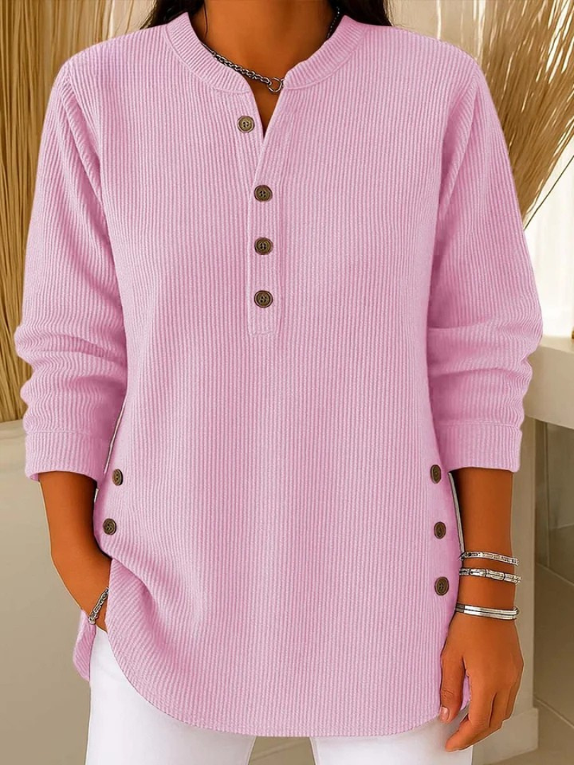 Neva | Henley-sweater med knapper