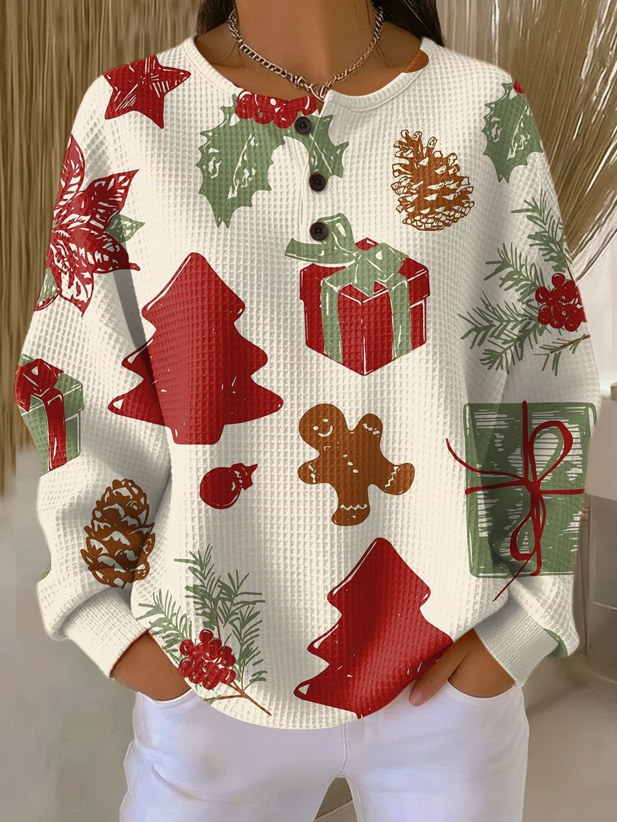 Anita | Luksuriøs basis vaffelstrikket sweater