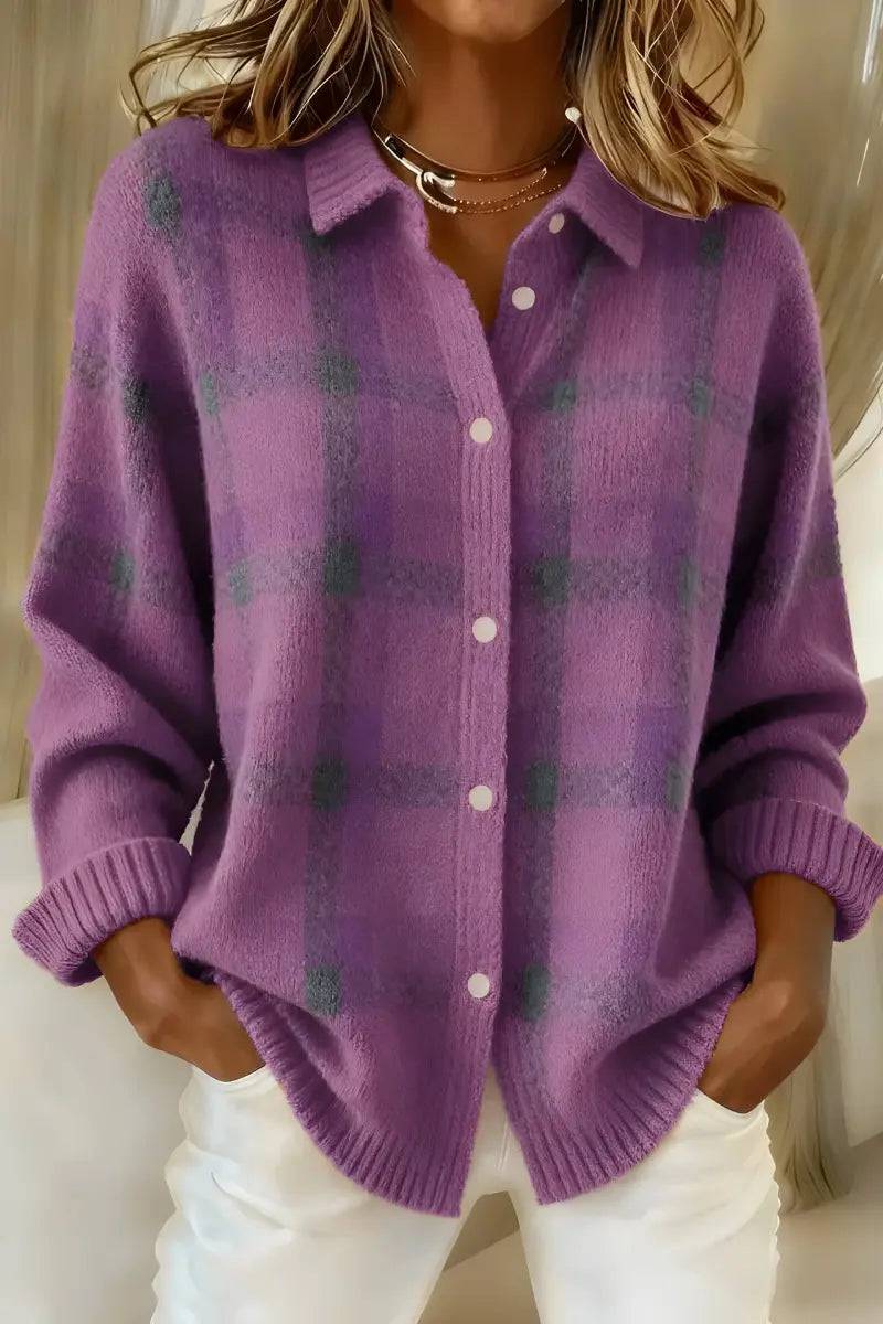 Cosette | Ternet cardigan med skjortekrave
