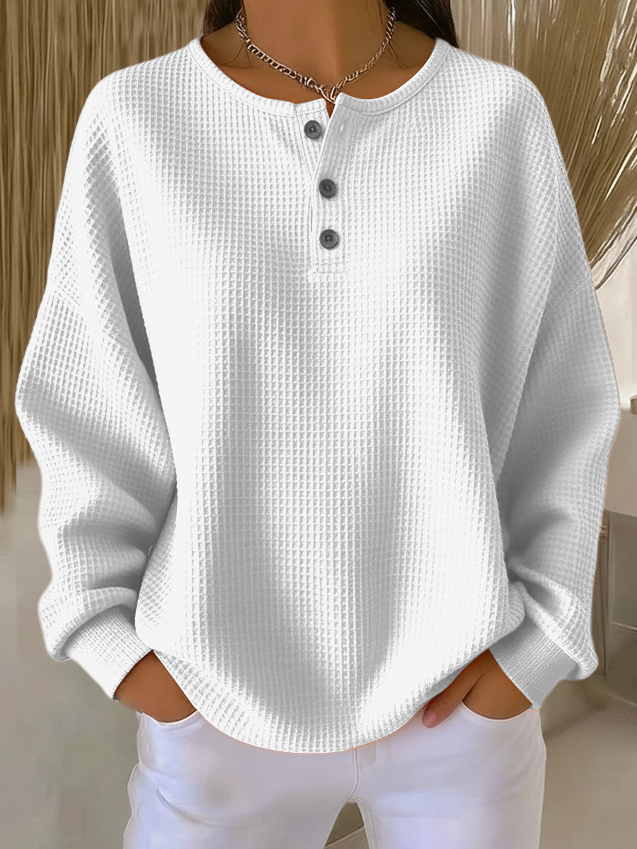 Mirabel | Sweater i vaffelstrik med rund hals