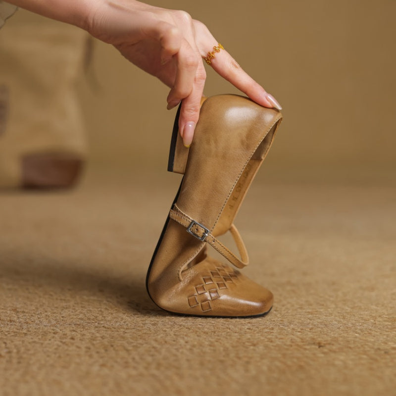Verity | Mary Jane ballerina med firkantet tå
