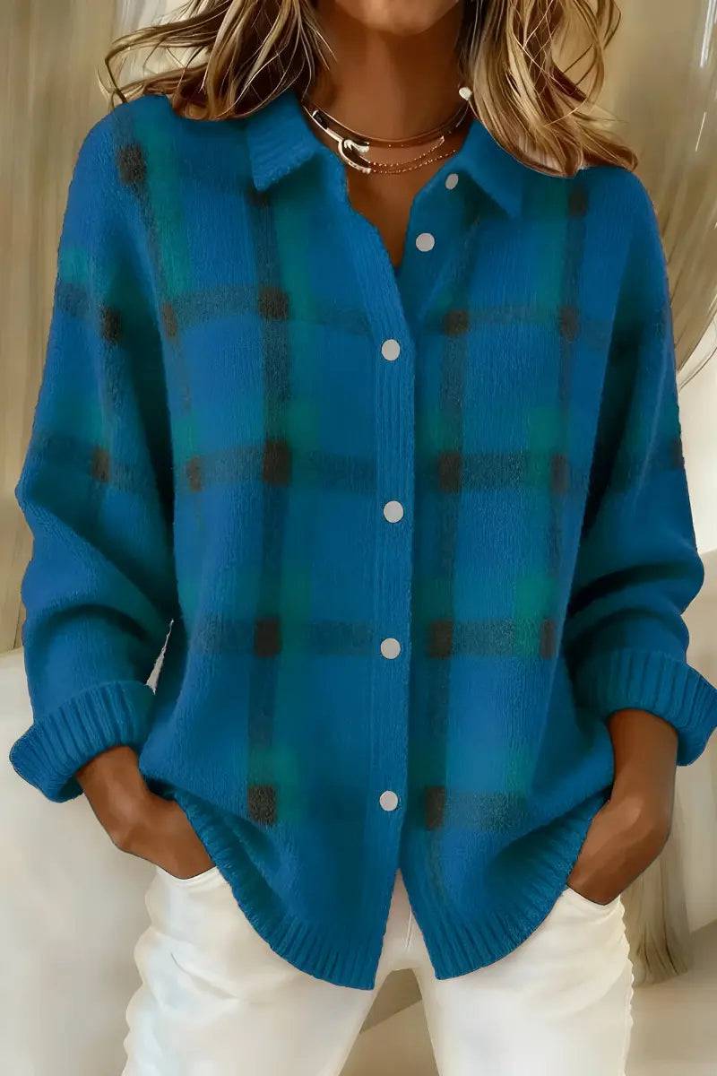 Cosette | Ternet cardigan med skjortekrave