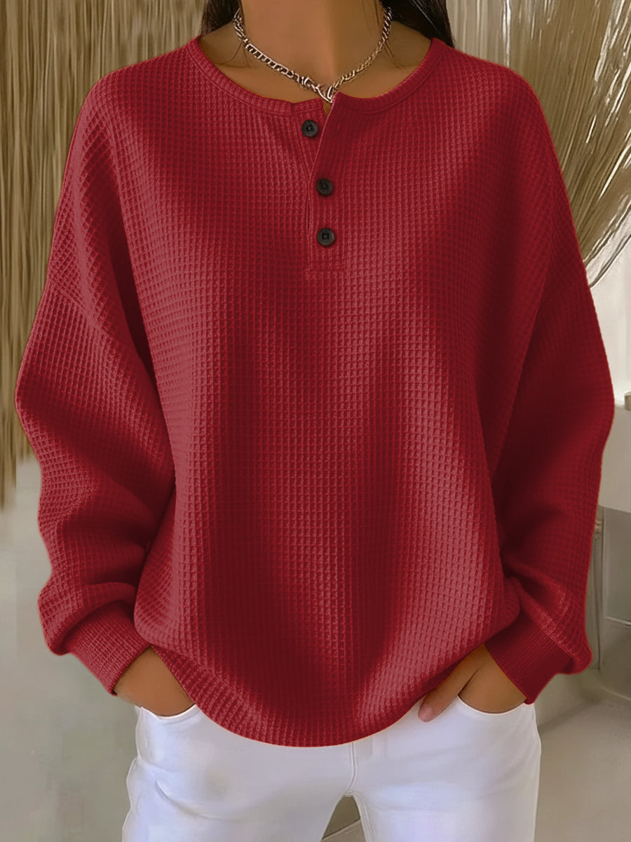 Mirabel | Sweater i vaffelstrik med rund hals