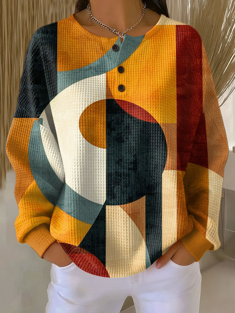 Velia | Sweater i dobbelt vaffelstrik