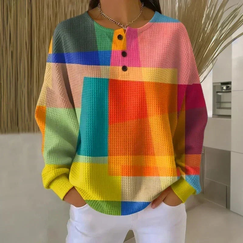 Crestine | Sweater med colour block