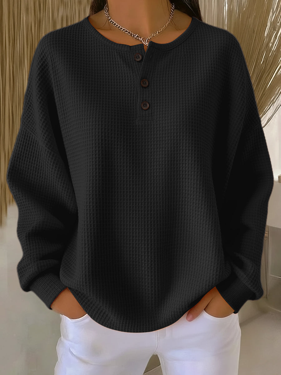 Mirabel | Sweater i vaffelstrik med rund hals