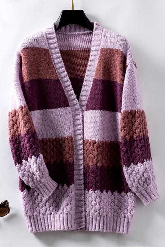 Pina – Blød oversized strikcardigan med åben front