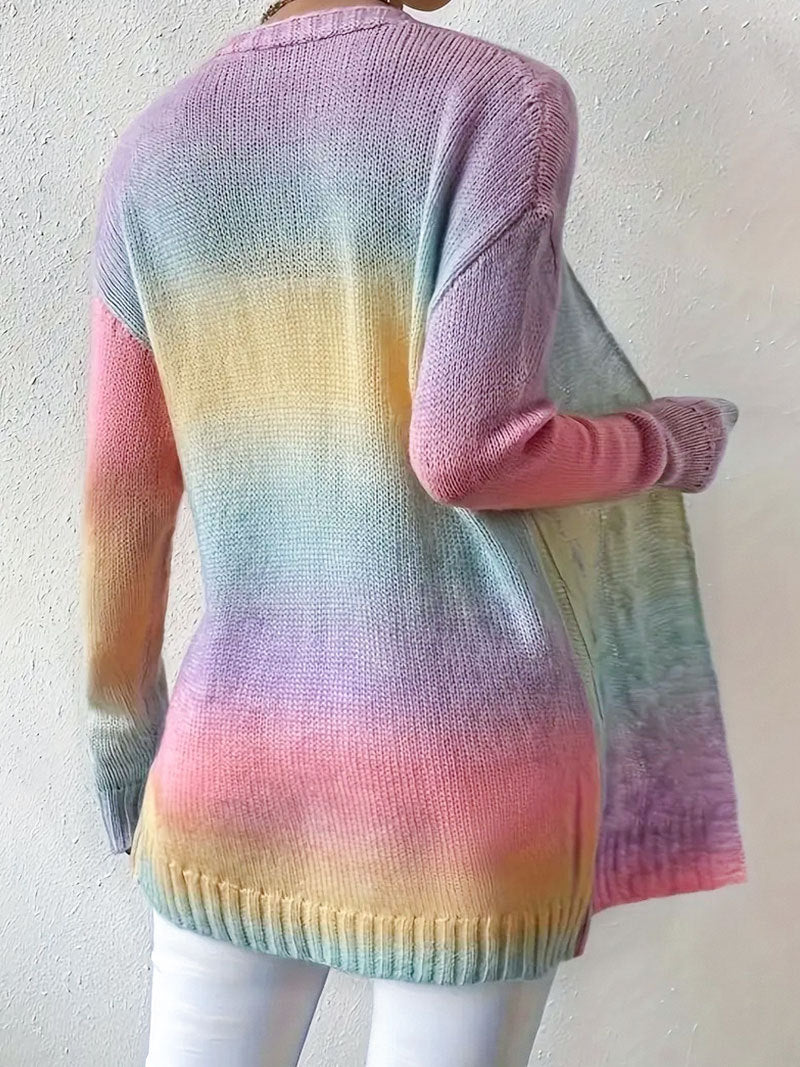 Dina – Lang cardigan i blødt strik med åben front