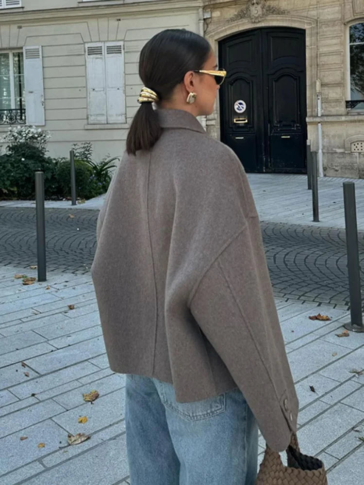 Gabriella | Kort uldjakke med boxy snit