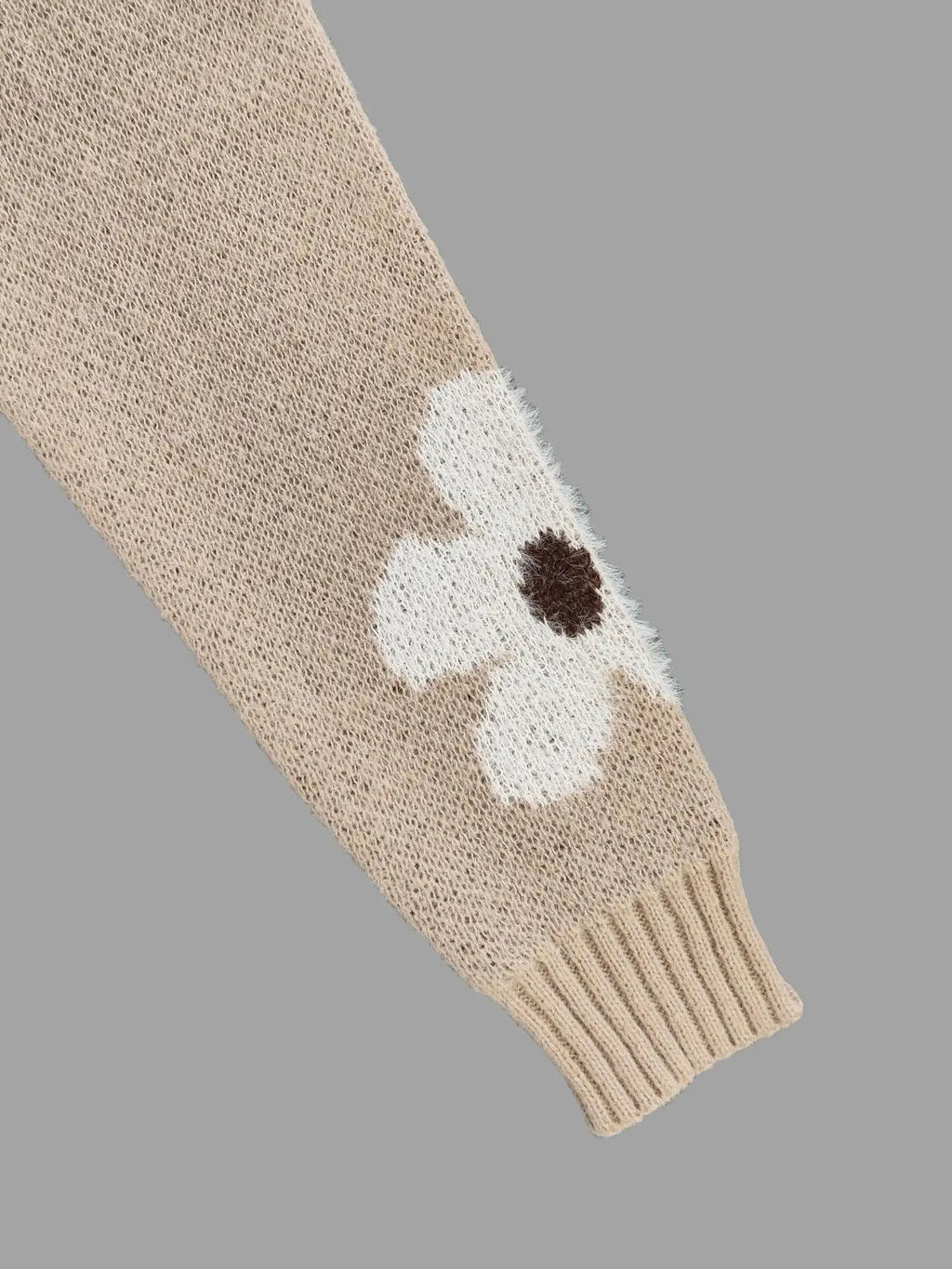 Melissa | Striksweater med rund hals og blomsterprint til kvinder