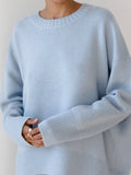 Virginia | Oversized striksweater med rund hals