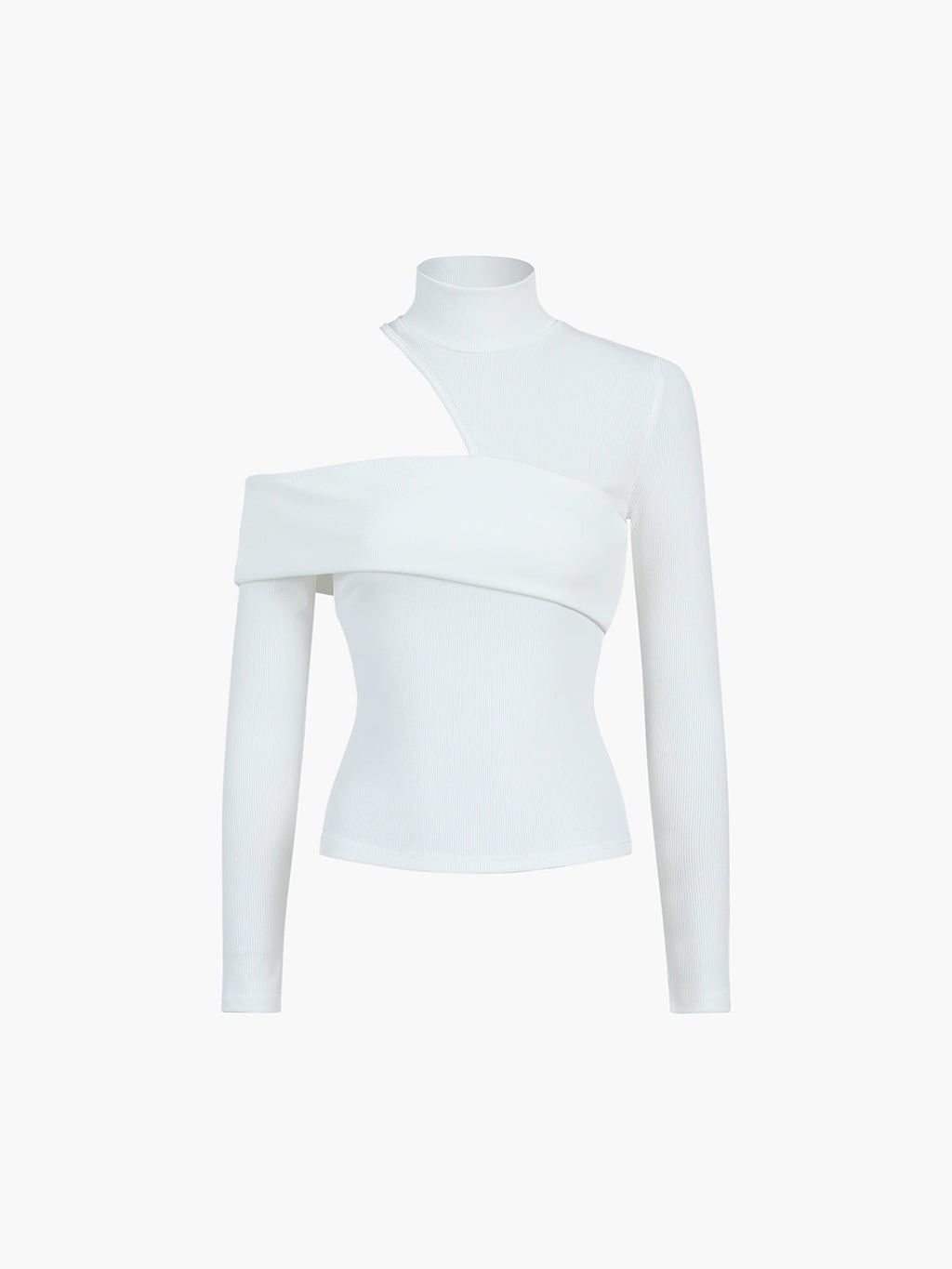 Amanda | Asymmetrisk top med cut-out og off-shoulder-detalje