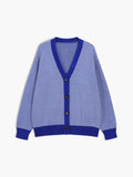 Rosanna – Cardigan i chevronstrik med kontrastknapper