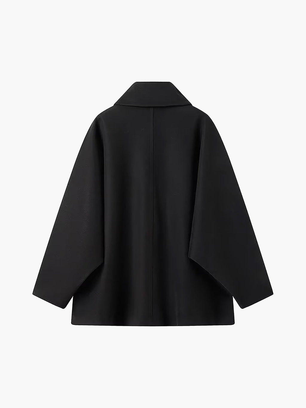 Francesca | Oversized frakke i uldblanding med knaplukning
