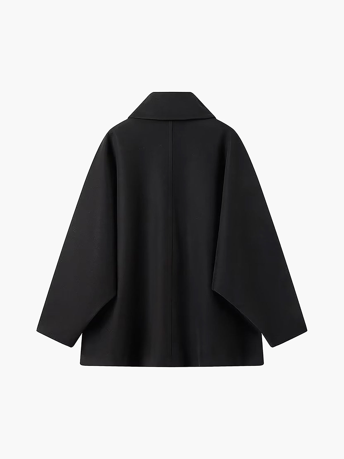 Francesca | Oversized frakke i uldblanding med knaplukning