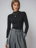 Marianna | Striksweater med kontrastmanchetter