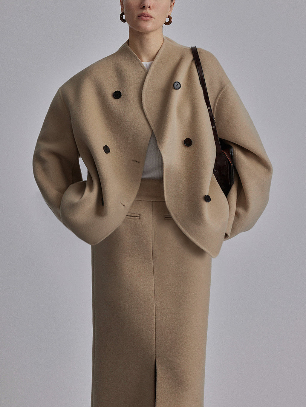 Imelda | Oversized dobbeltradet frakke