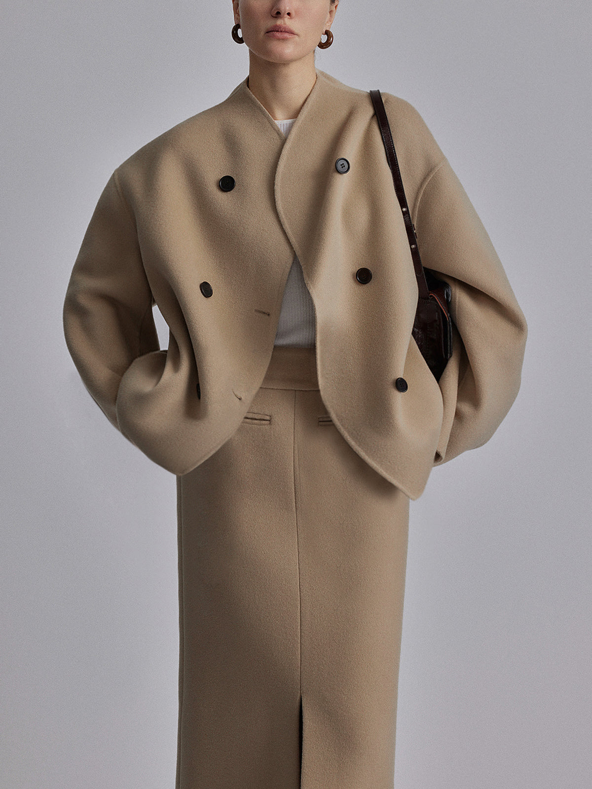 Imelda | Oversized dobbeltradet frakke