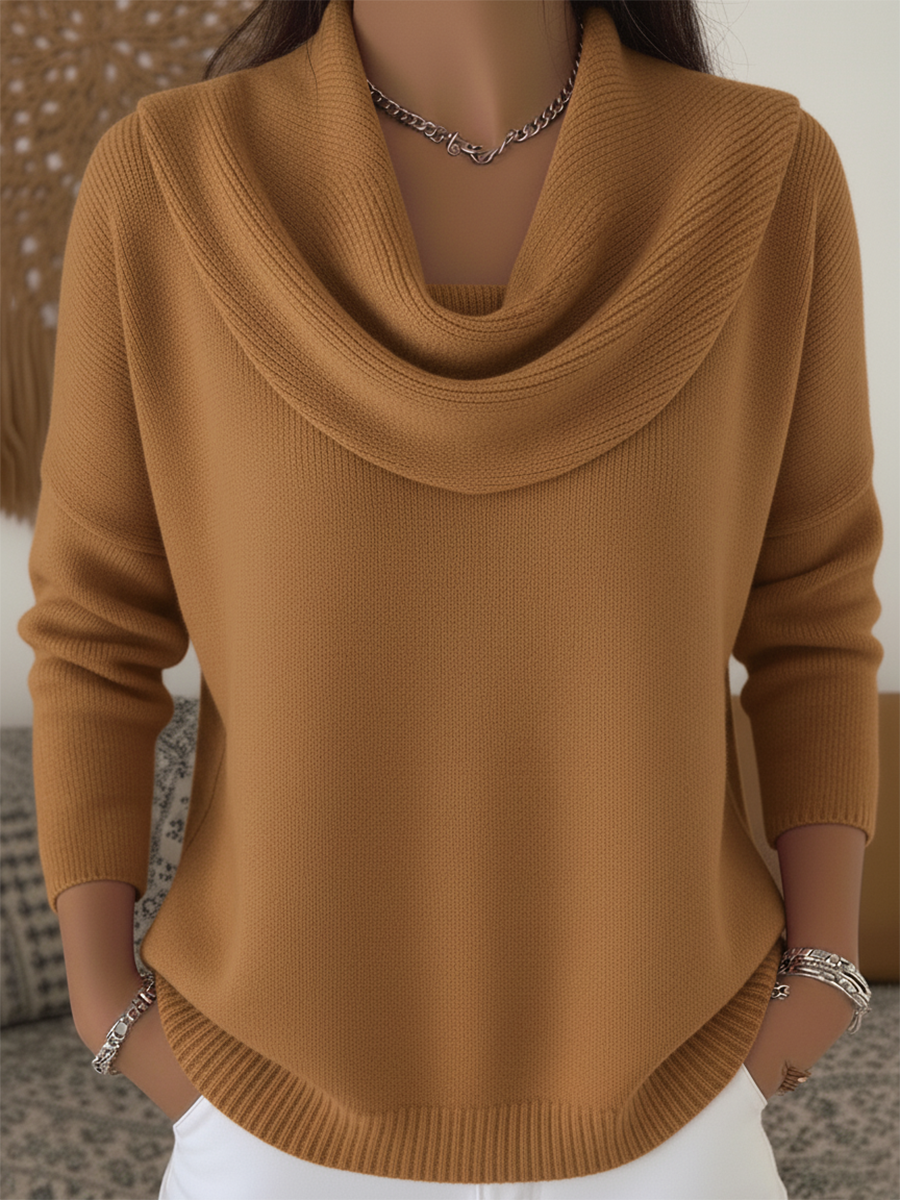 Giacinta | Striksweater med tørklædekrave