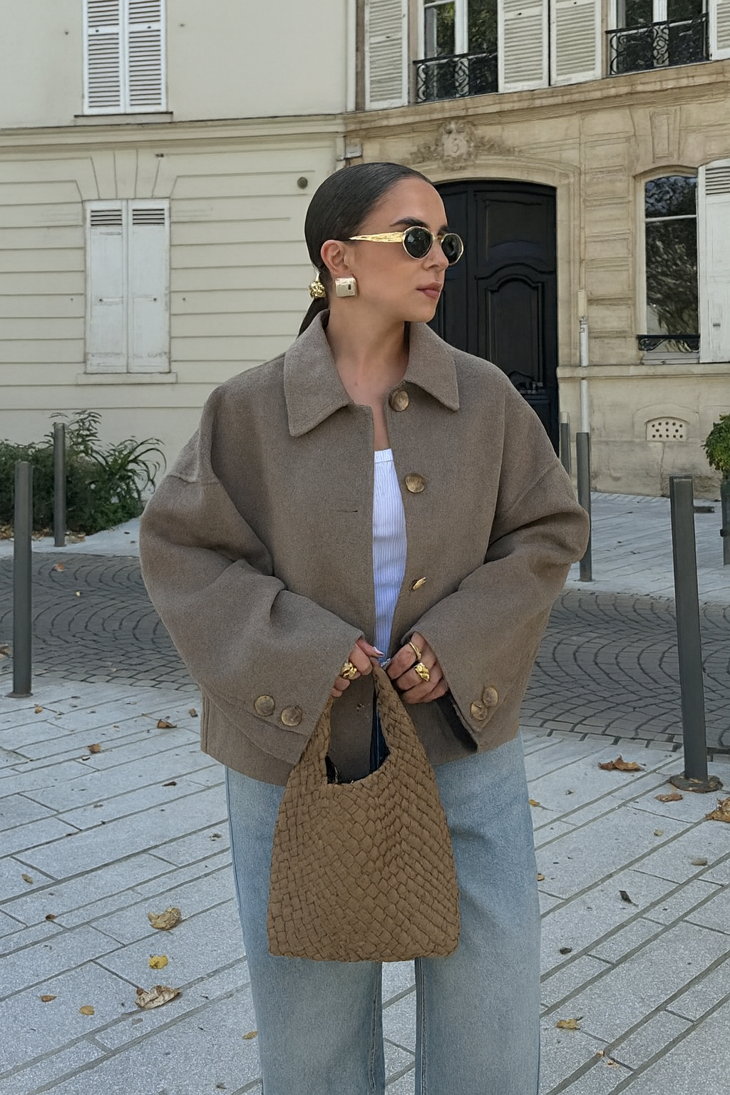 Gabriella | Kort uldjakke med boxy snit