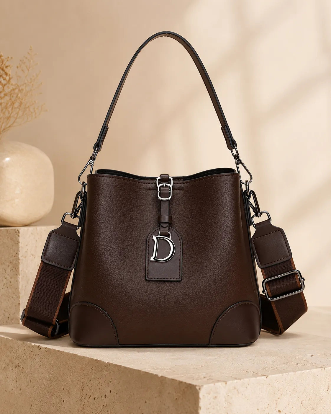 Elena – Bucket bag med skulderrem