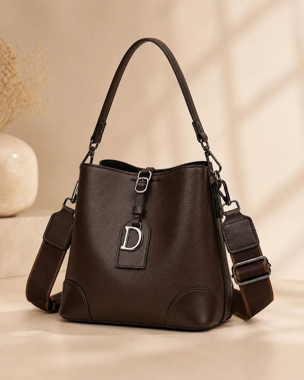 Elena – Bucket bag med skulderrem