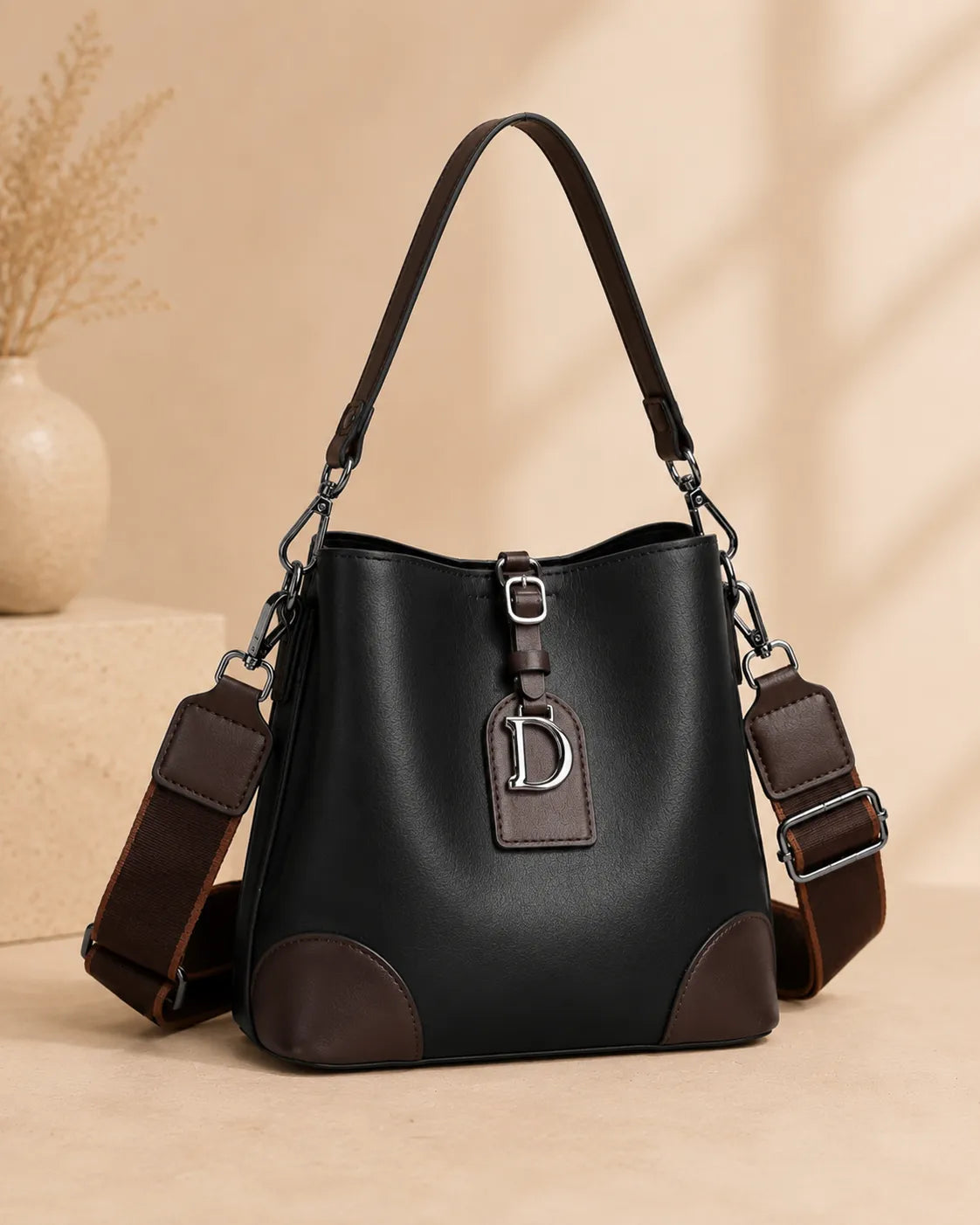 Elena – Bucket bag med skulderrem