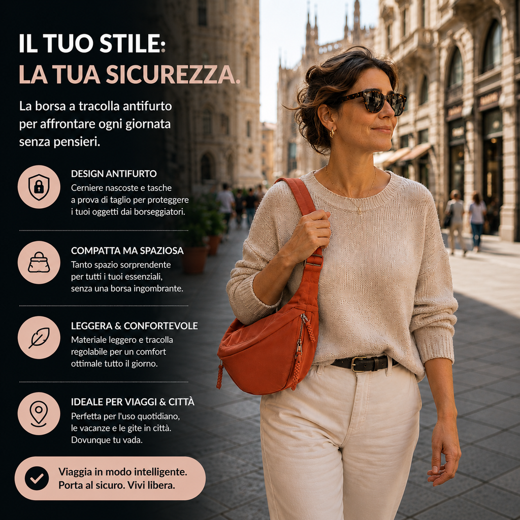 Gioia – Orange skuldertaske