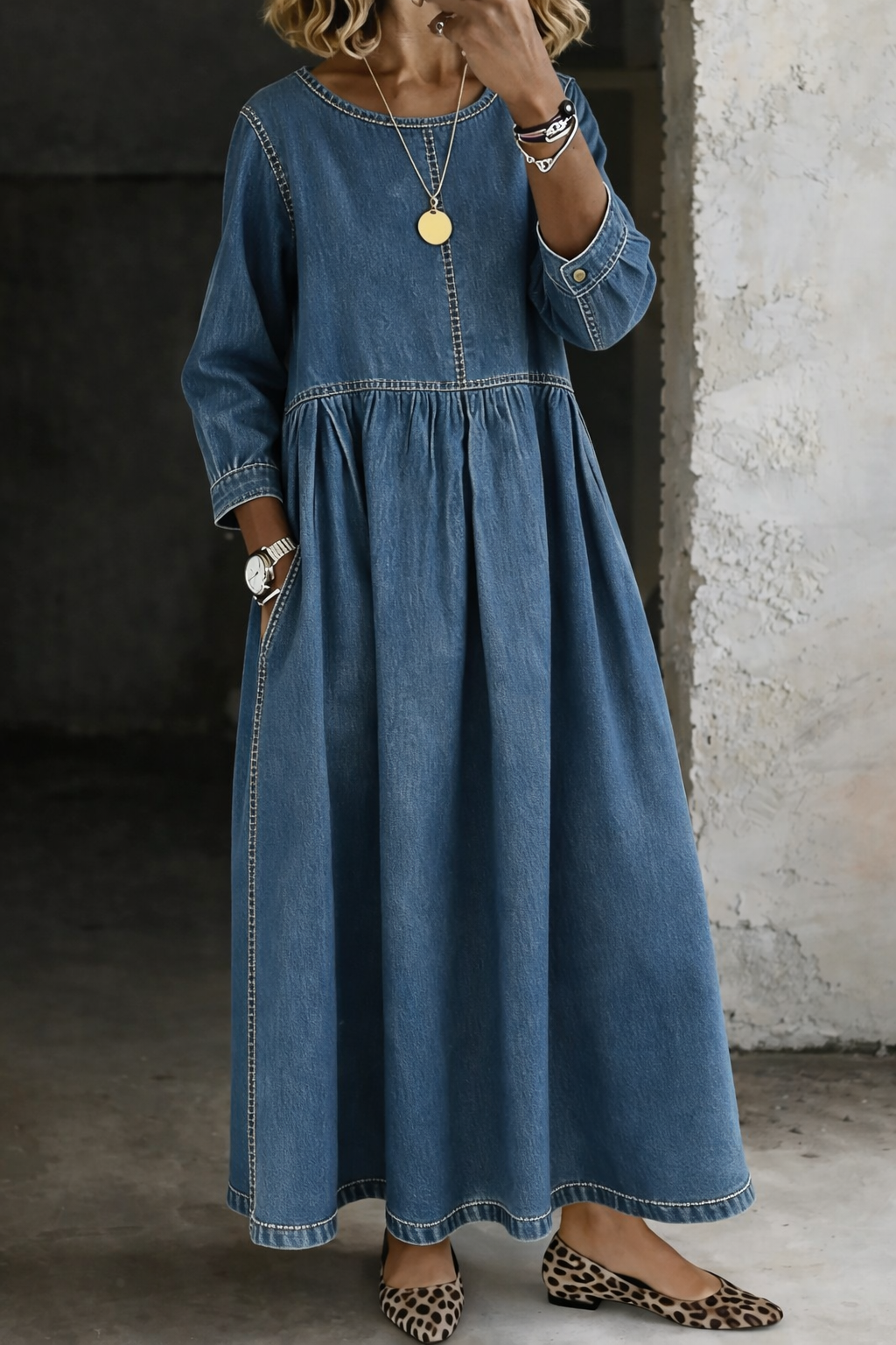 Zephyrelle – Vintage maxikjole i denim